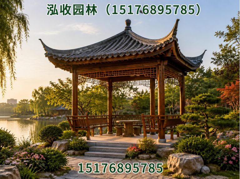 酒泉防腐木凉亭展示图